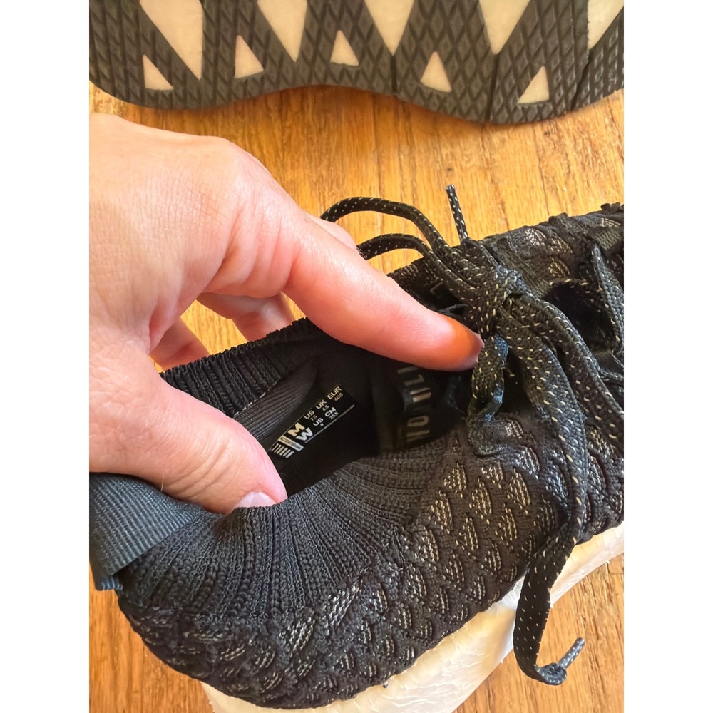 NOBULL Black Knit Runner Womens 9 Mens 7.5 Training Running Shoes Sneakers Scuff - Picture 7 of 7